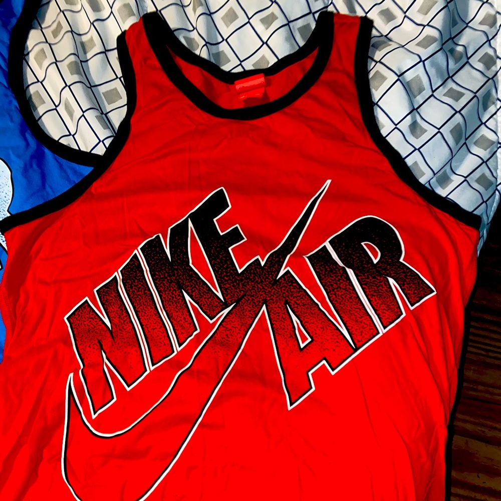 Red Blue and Black nike air  tank tops